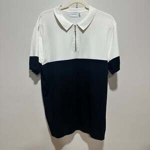 Topman Colorblock Knitted Polo Sweater in Navy Multi